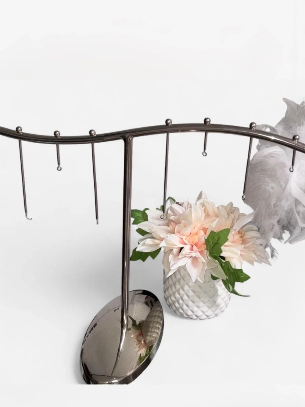 Crate & Barrel Silver Ornament Holder Centerpiece Tree – RARE NWOT